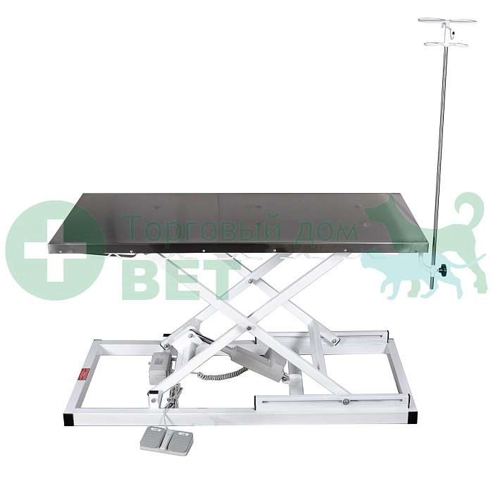 ТД ВЕТ Стол VETBOT-72.1300 без слива, со штативом, электр., 1300x600x(330- 1050)h мм (каркас белый, пульт ручной)