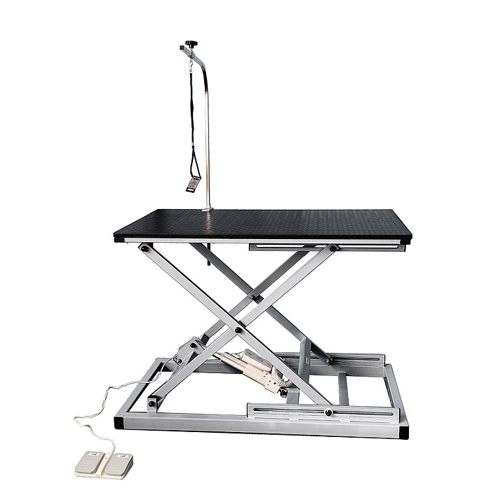 ТД ВЕТ Стол для груминга VETBOT-85 с электроприводом, с кронштейном, 1240х640х(300-950)h (каркас серый)