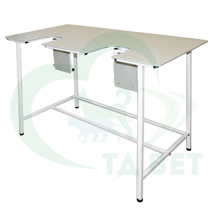 ТД ВЕТ Стол ветеринарный СВУ-29.2  для УЗИ и эхо процедур, 1320х720х900h (каркас белый)