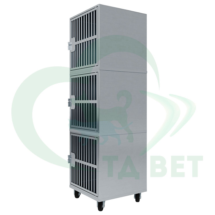 ТД ВЕТ Optima 3 Модуль на 3 клетки 600х600х1860(1960) мм с колесами.