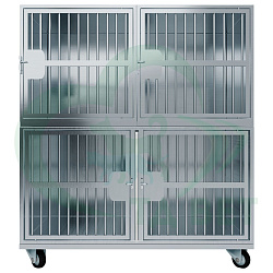 ТД ВЕТ Optima 4 Модуль на 4 клетки 1200х750(600)х1440(1540) мм с колесами