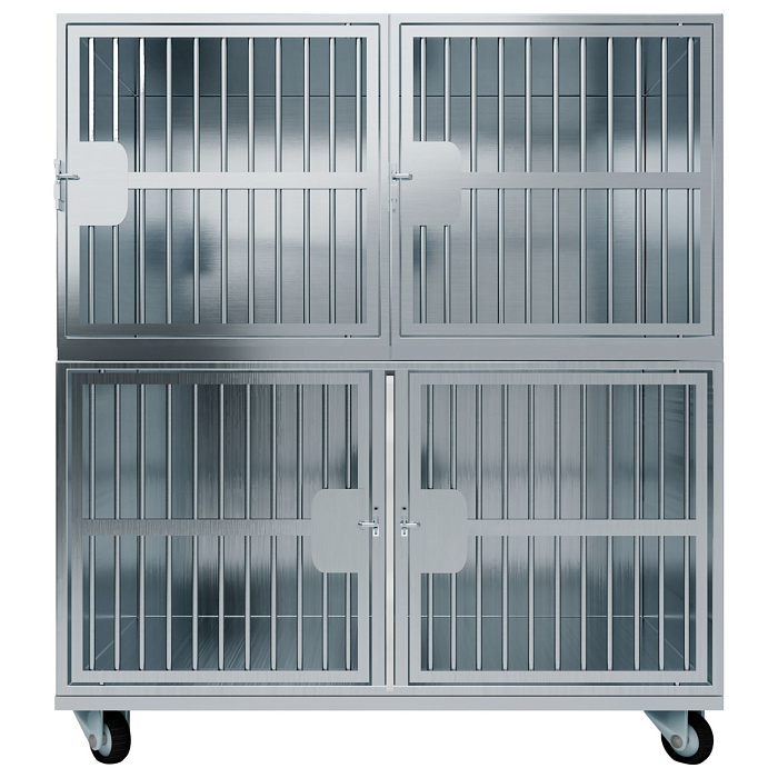 ТД ВЕТ Optima 4 Модуль на 4 клетки 1200х750(600)х1440(1540) мм с колесами