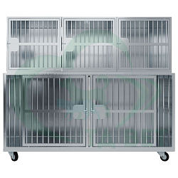 ТД ВЕТ Optima 5 Модуль на 5 клеток 1800х750(600)х1440(1540) мм с колесами.