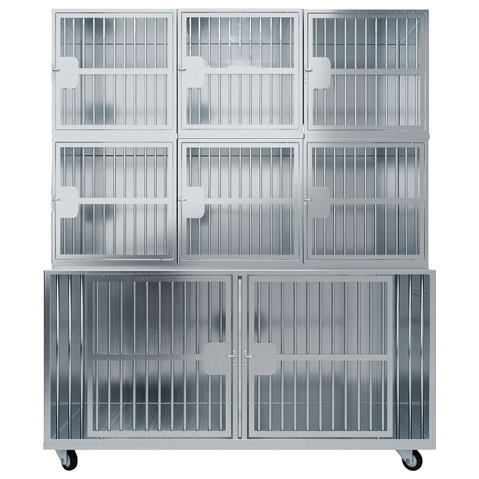 ТД ВЕТ Optima 8 Модуль на 8 клеток 1800х750(600)х2060(2160) мм с колесами