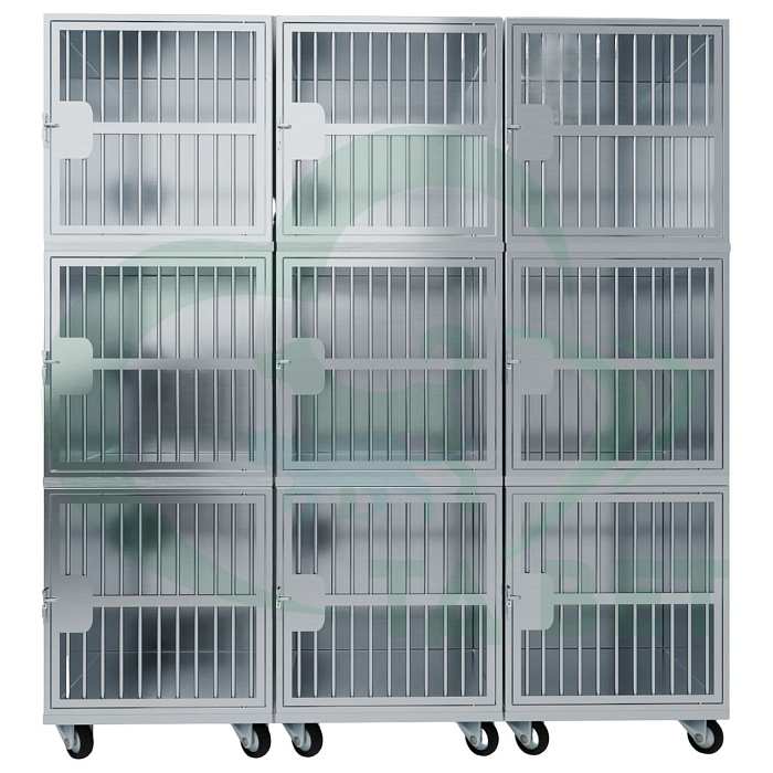 ТД ВЕТ Optima 9 Модуль на 9 клеток 1800х600х1860(1960) мм с колесами
