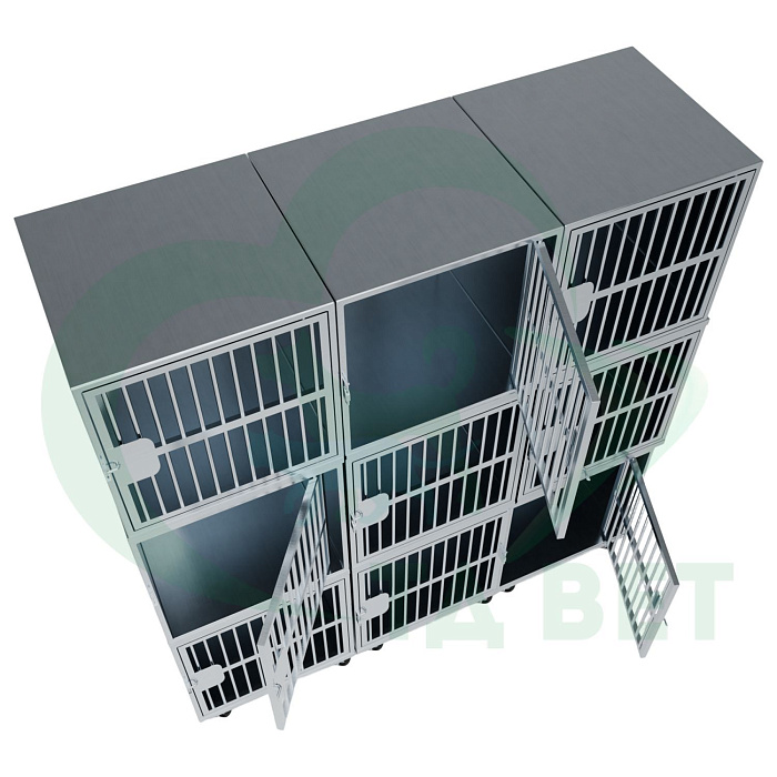 ТД ВЕТ Optima 9 Модуль на 9 клеток 1800х600х1860(1960) мм с колесами