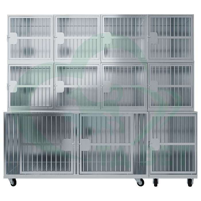 ТД ВЕТ Optima 11 Модуль на 11 клеток 2400х750(600)х2060(2160) мм с колесами