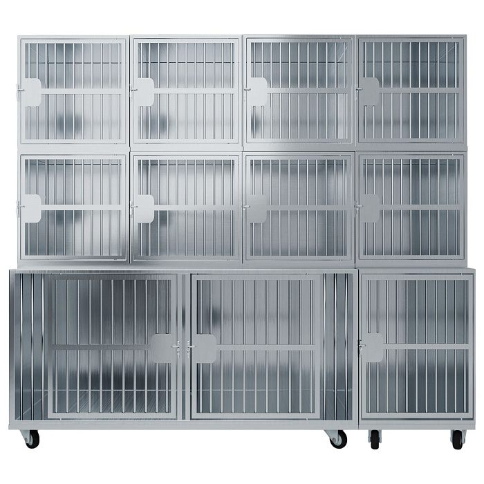 ТД ВЕТ Optima 11 Модуль на 11 клеток 2400х750(600)х2060(2160) мм с колесами