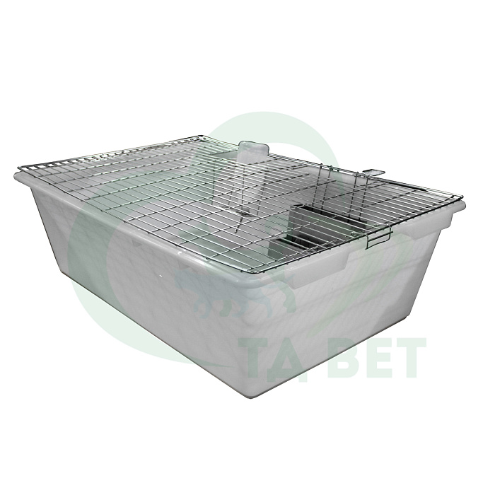 ТД ВЕТ Стеллаж для вивария, трехуровневый с клетками 990x650x1375(1500)h на колесах