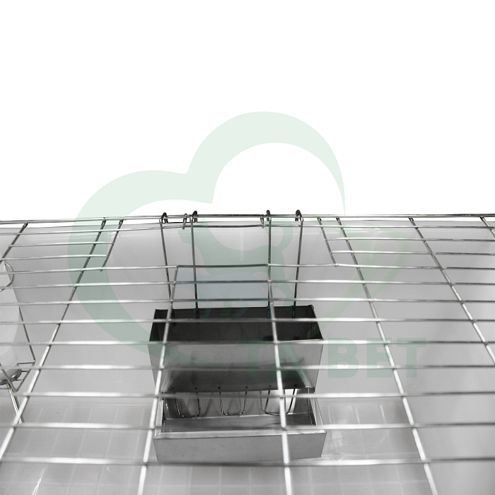 ТД ВЕТ Стеллаж для вивария, трехуровневый с клетками 990x650x1375(1500)h на колесах