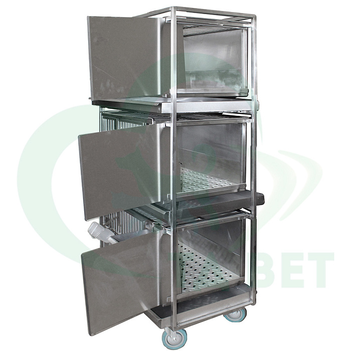 ТД ВЕТ Модуль клеток для лабораторных кроликов 950х500х1700(1860)h с колесами