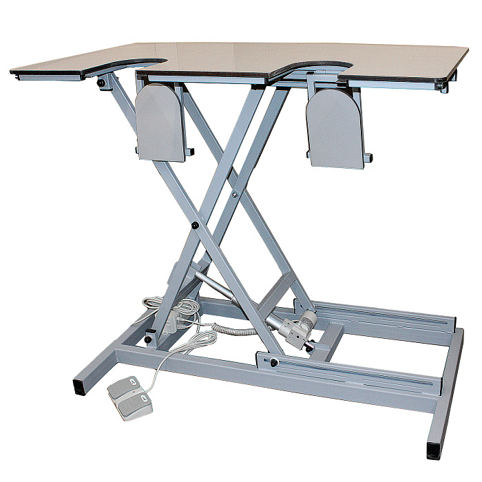 ТД ВЕТ Стол для УЗИ с откидными дверцами VETBOT-75 столешница HPL 1320x720x(330-1090)h (каркас MUAR, пульт ножной)