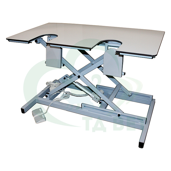 ТД ВЕТ Стол для УЗИ с откидными дверцами VETBOT-75 столешница HPL 1320x720x(330-1090)h (каркас MUAR, пульт ножной)