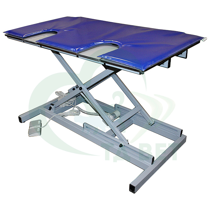 ТД ВЕТ Стол для УЗИ с откидными дверцами VETBOT-75 столешница HPL 1320x720x(330-1090)h (каркас MUAR, пульт ножной)