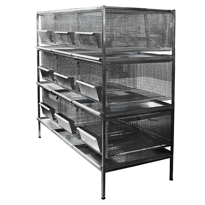 ТД ВЕТ Стеллаж с клетками для цыплят 1600х700х1700h