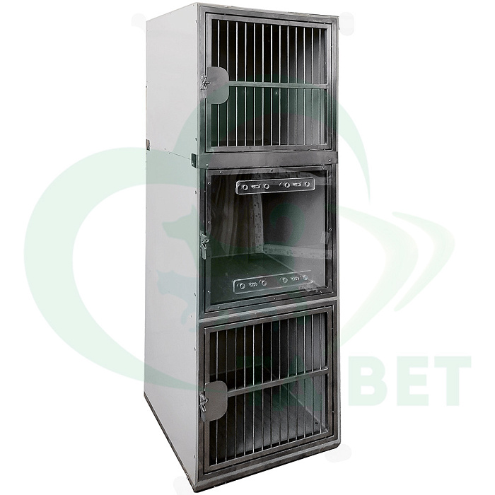 ТД ВЕТ Модуль клеток из полипропилена, 3х ярусный из 3 клеток (верхняя съемная) 1/1/1, 600x600x1800(1970)h