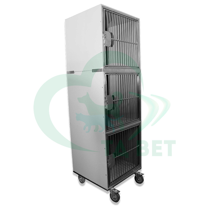 ТД ВЕТ Модуль клеток из полипропилена, 3х ярусный из 3 клеток 1/1/1, 600x600x1810(1970)h