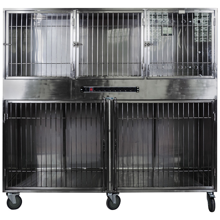 ТД ВЕТ Модуль клеток из нерж. стали, 2х ярусный из 5 клеток 2/3, 1800x600x1550(1720)h