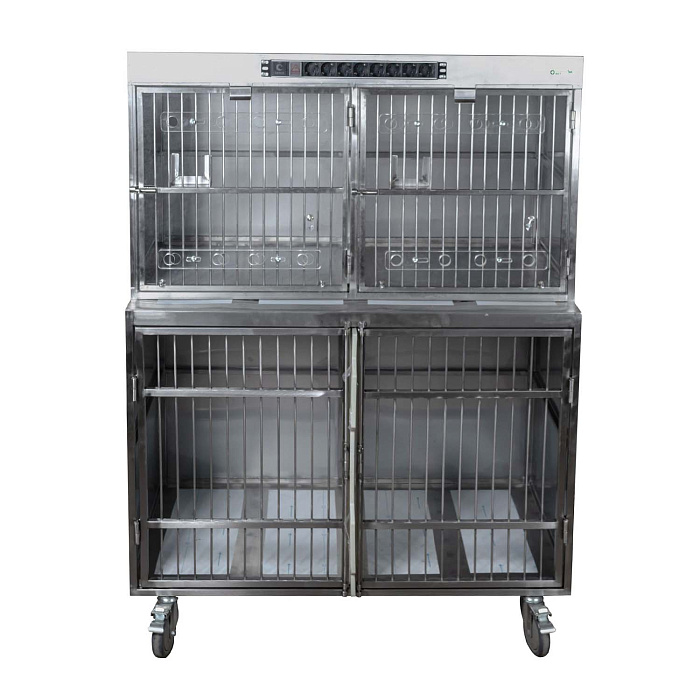 ТД ВЕТ Модуль клеток из нержавеющей стали, 2х ярусный  из 4 клеток 2/2, 1200х650(550)х1620(1780)h