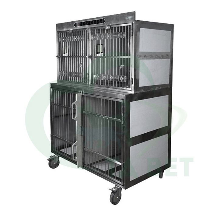 ТД ВЕТ Модуль клеток из нержавеющей стали, 2х ярусный  из 4 клеток 2/2, 1200х650(550)х1620(1780)h