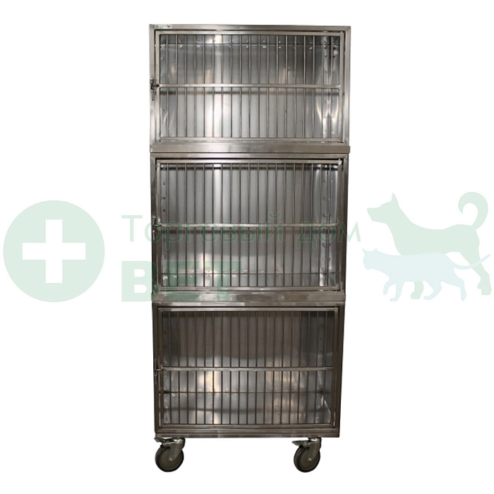 ТД ВЕТ Модуль клеток из нерж. стали, 3х ярусный  из 3 клеток 1/1/1, 800х500х1500(1660)h