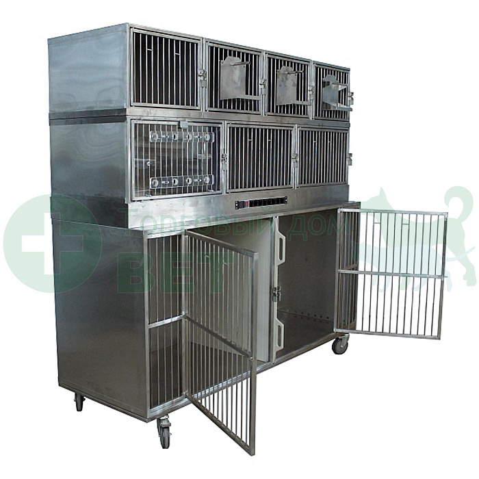 ТД ВЕТ  Модуль клеток из нерж. стали, 3х ярусный  из 9 клеток 2/3/4, 2000х700(600)х1800(1960h))