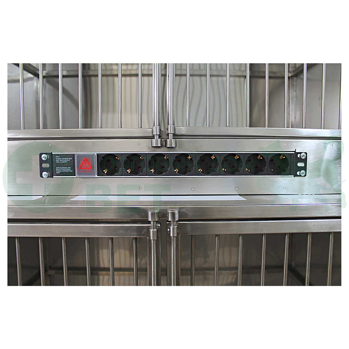 ТД ВЕТ Модуль клеток из нерж. стали, 3х ярусный из 6 клеток 2/2/2, 2000х700(600)2100-2120h