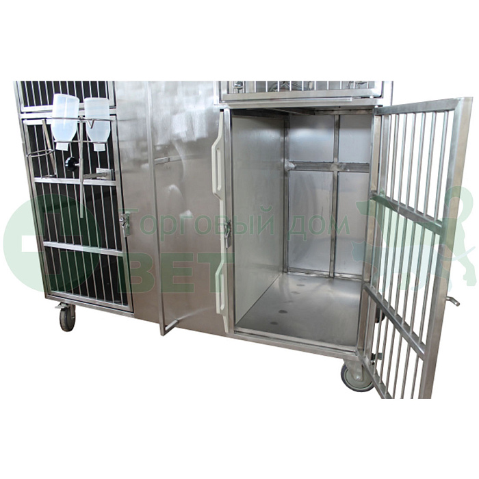ТД ВЕТ Модуль клеток из нерж. стали, 3х ярусный  из 6 клеток 2/2/2, 1400х700х1800(1950)h