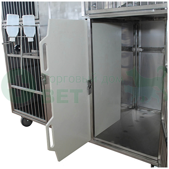ТД ВЕТ Модуль клеток из нерж. стали, 3х ярусный  из 6 клеток 2/2/2, 1400х700х1800(1950)h