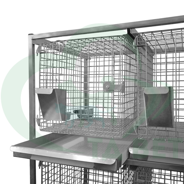 ТД ВЕТ Стеллаж с 15 подвесными клетками для лаб.кроликов 2000х500(650)х1720h