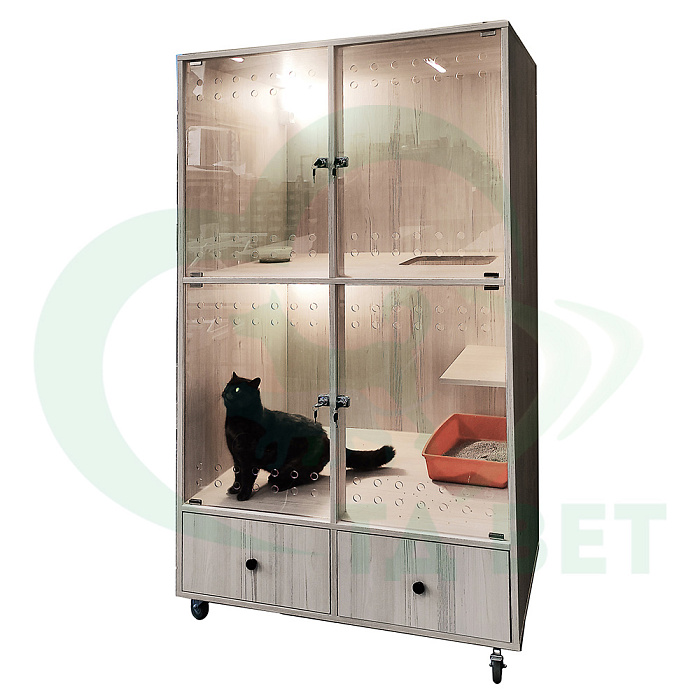 ТД ВЕТ Бокс для Зоогостиниц для кошек из ЛДСП, 1000х750х1750(1850)h