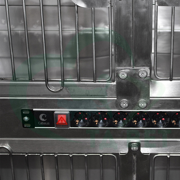 ТД ВЕТ Модуль клеток из нерж. стали, 2х ярусный из 4 клеток 1200х520х1456(1600)h с колесами