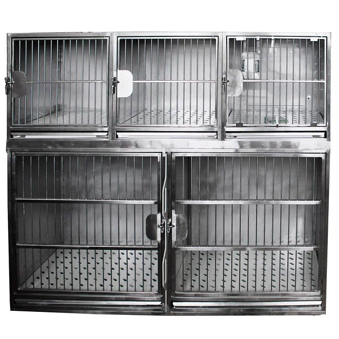 ТД ВЕТ Модуль из 5 клеток нерж. стали 1800х600х1500(1660) h с колесами