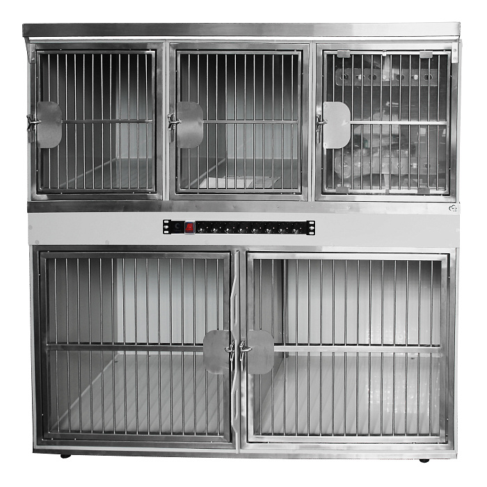 ТД ВЕТ Модуль из 5 клеток из полипропилена, разборный 1400х650х1340(со штангой)х1500(с колесами)h