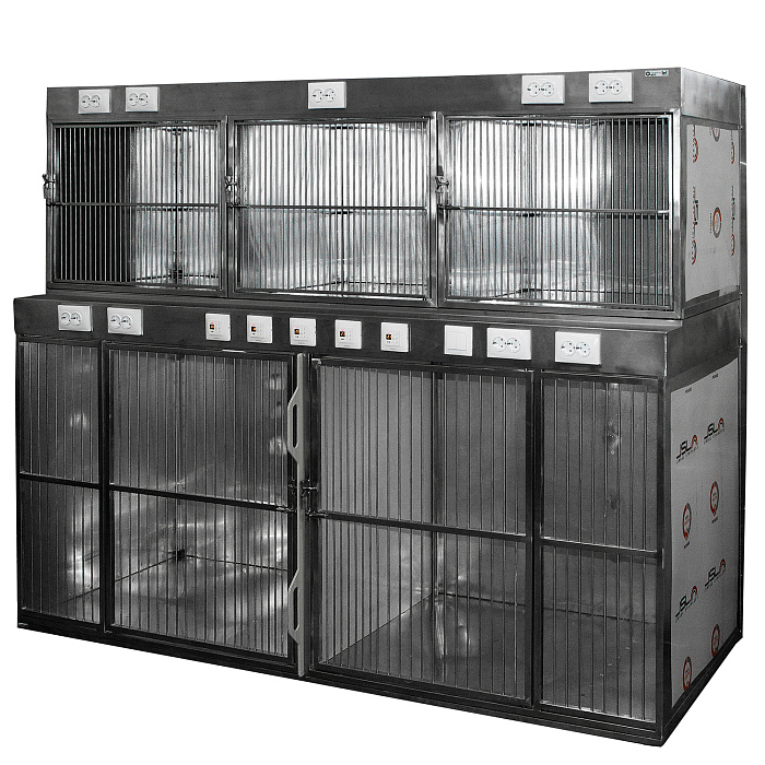 ТД ВЕТ(2) Модуль из 5 клеток из нерж. стали 2200х880(700)х1840(1860)h (пруток 30мм)