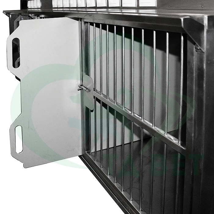 ТД ВЕТ Модуль из 12 клеток нерж стали с освещением ящики ЛДСП 2270х800х1870(1890) мм