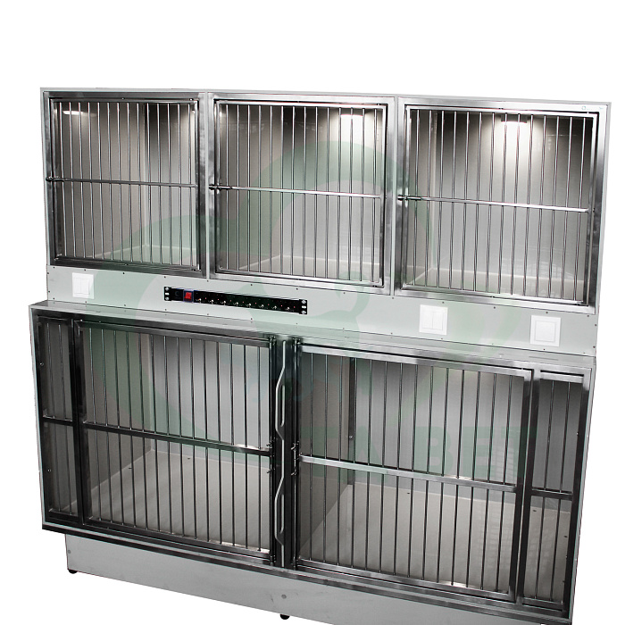 ТД ВЕТ Модуль из полипропилена из 5 клеток, разборный, с освещением 1800х600х1450(1750)h