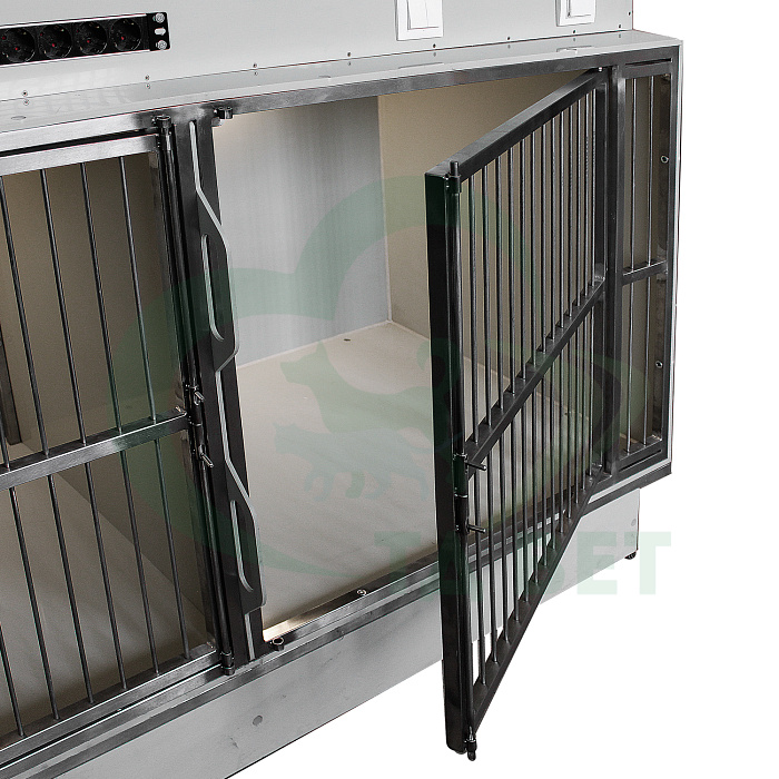 ТД ВЕТ Модуль из полипропилена из 5 клеток, разборный, с освещением 1800х600х1450(1750)h