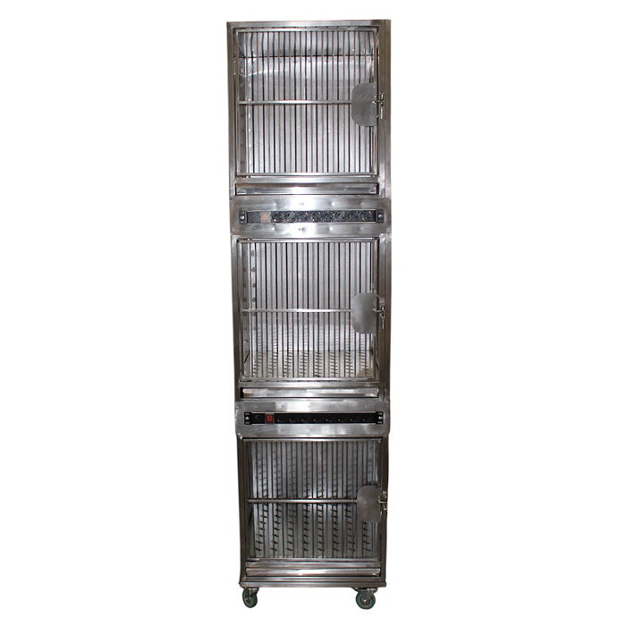 ТД ВЕТ Модуль из 3 клеток из нерж. стали, с поддонами 550х640х2000(2100)h