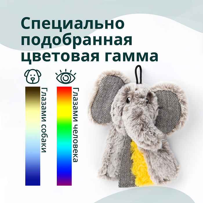 Игрушка Elder Club для собак Слон мохнатый 17 см