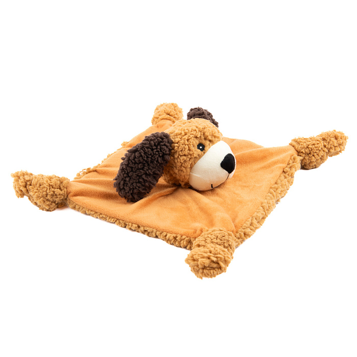 Игрушка AROMADOG Rescue для собак Собачка-плед 30 см с пищалкой, рыжая