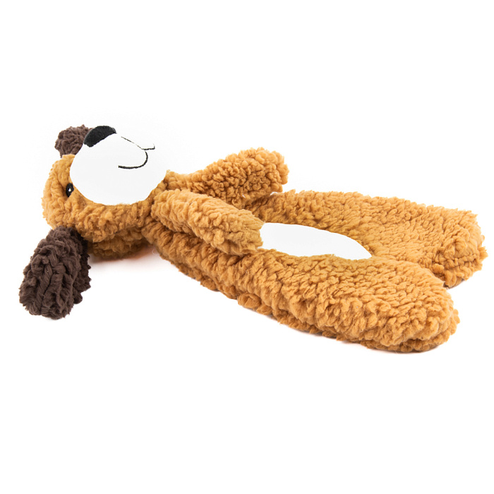 Игрушка AROMADOG Rescue для собак Собачка без наполнителя 30 см с пищалкой, рыжая