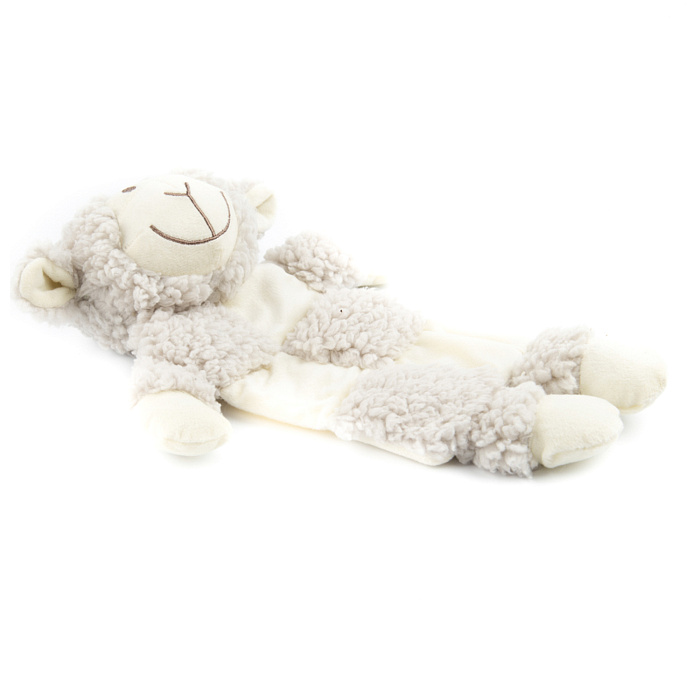 Игрушка AROMADOG Senior для собак Овечка 30 см с 3 пищалками, серый