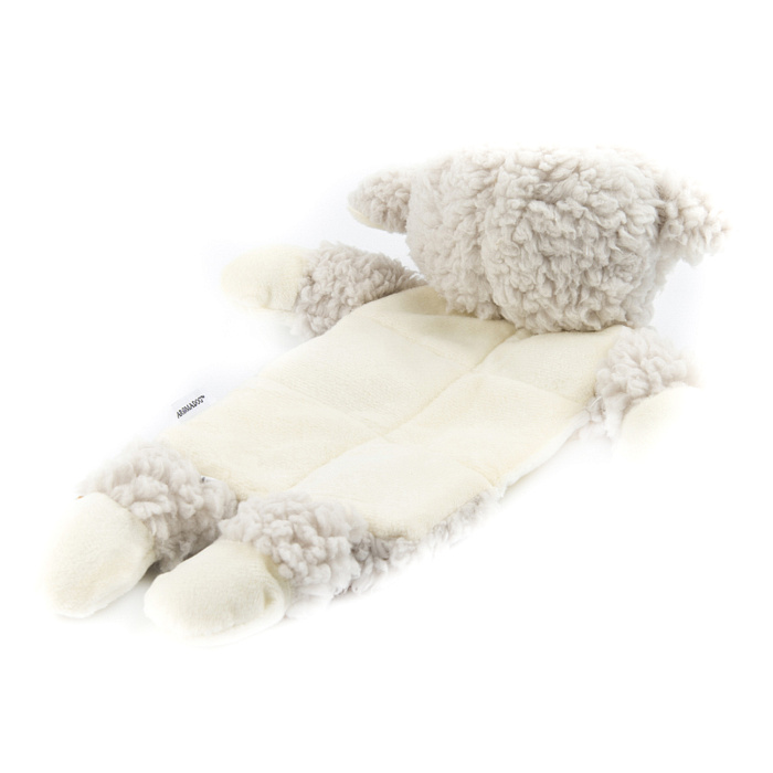 Игрушка AROMADOG Senior для собак Овечка 30 см с 3 пищалками, серый