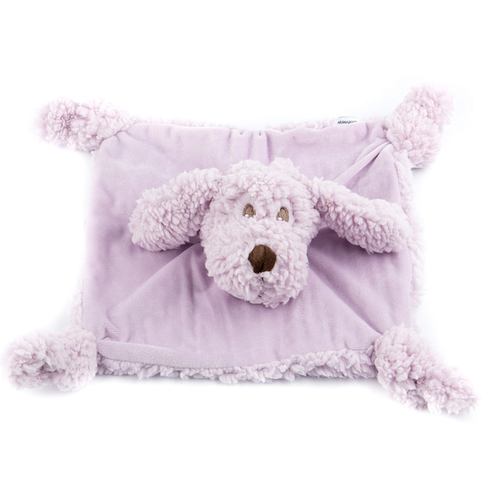 Игрушка AROMADOG Calm для собак Собачка-плед 28 см с пищалкой, сиреневый
