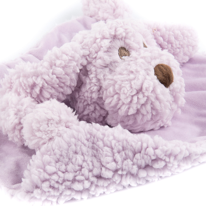 Игрушка AROMADOG Calm для собак Собачка-плед 28 см с пищалкой, сиреневый
