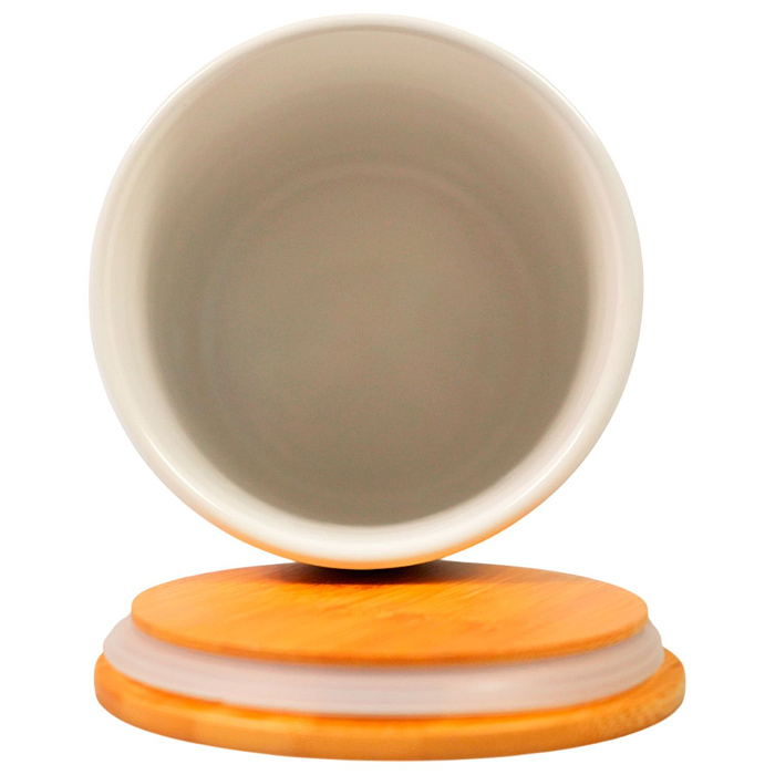 Бокс Mr.Kranch керамический для хранения корма для собак Лимоны из Прованса 1900 мл белый