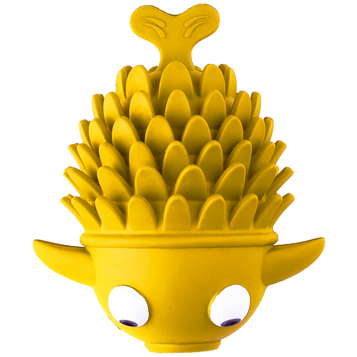 Игрушка Mr.Kranch для собак Рыба-ёрш 12 см желтая с ароматом сливок