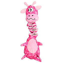 Игрушка Mr.Kranch для собак Жираф с карманами под лакомство 36 см розовая СКИДКА 40%