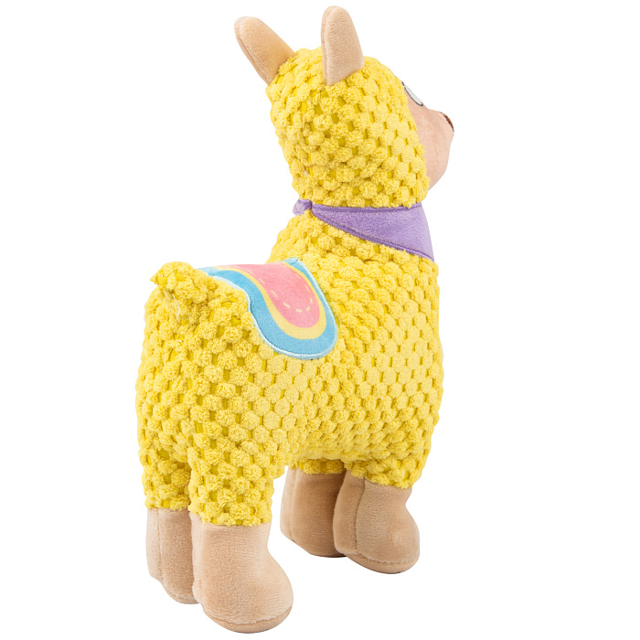 Игрушка Mr.Kranch для собак Лама плюшевая с пищалкой 20 см желтая